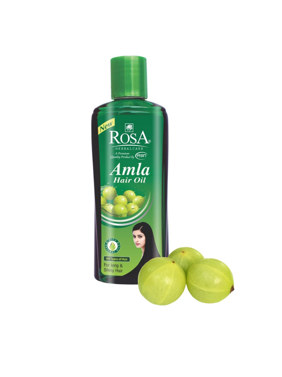 

ROSA Set Of 2 Amla Hair Oil For Strong Long & Thick Hair - 200 ml Each, Green