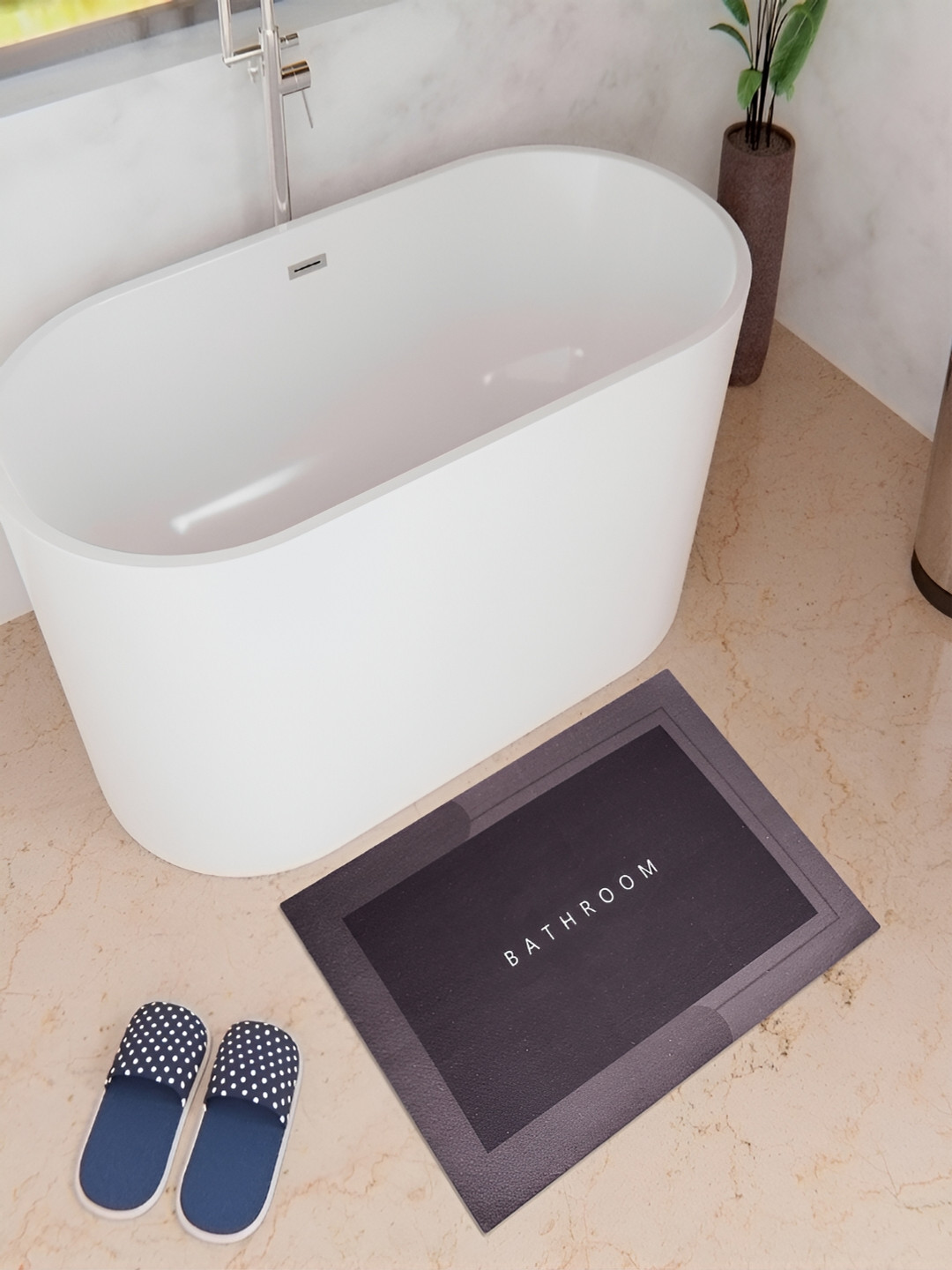 

Kuber Industries Purple Anti-Skid Bath Rug