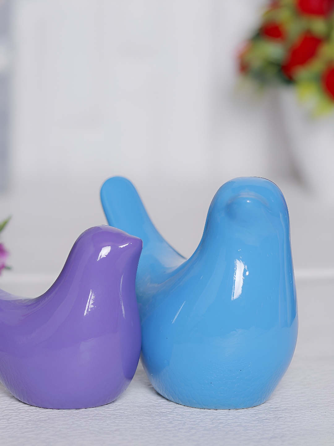 

GW CREATIONS Blue & Purple Animals Figurine Showpiece