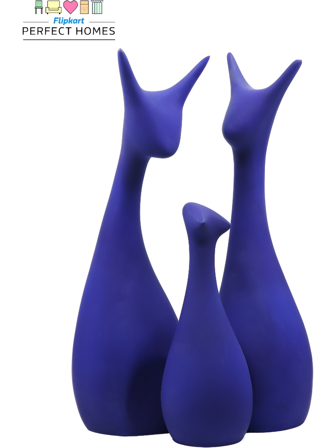 

GW CREATIONS Blue 3 Pieces Figurine Showpiece