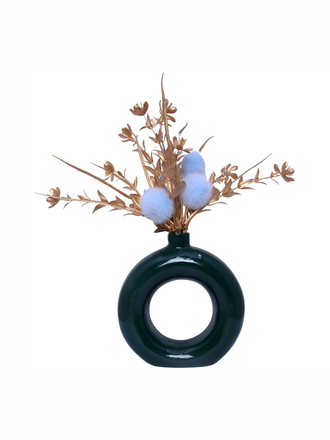 

GW CREATIONS Green Polyresin Curio Showpiece