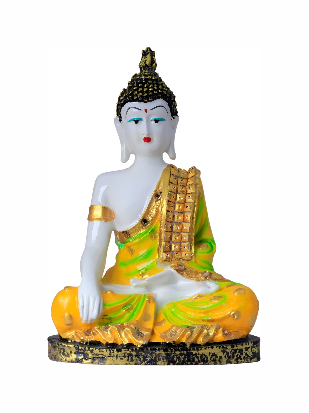 

GW CREATIONS Yellow Buddha Idol Showpiece