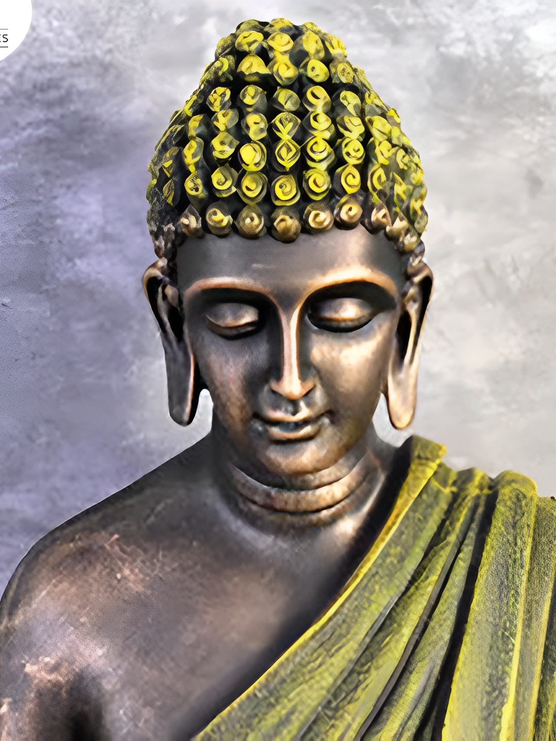 

GW CREATIONS Green Buddha Idol Showpiece