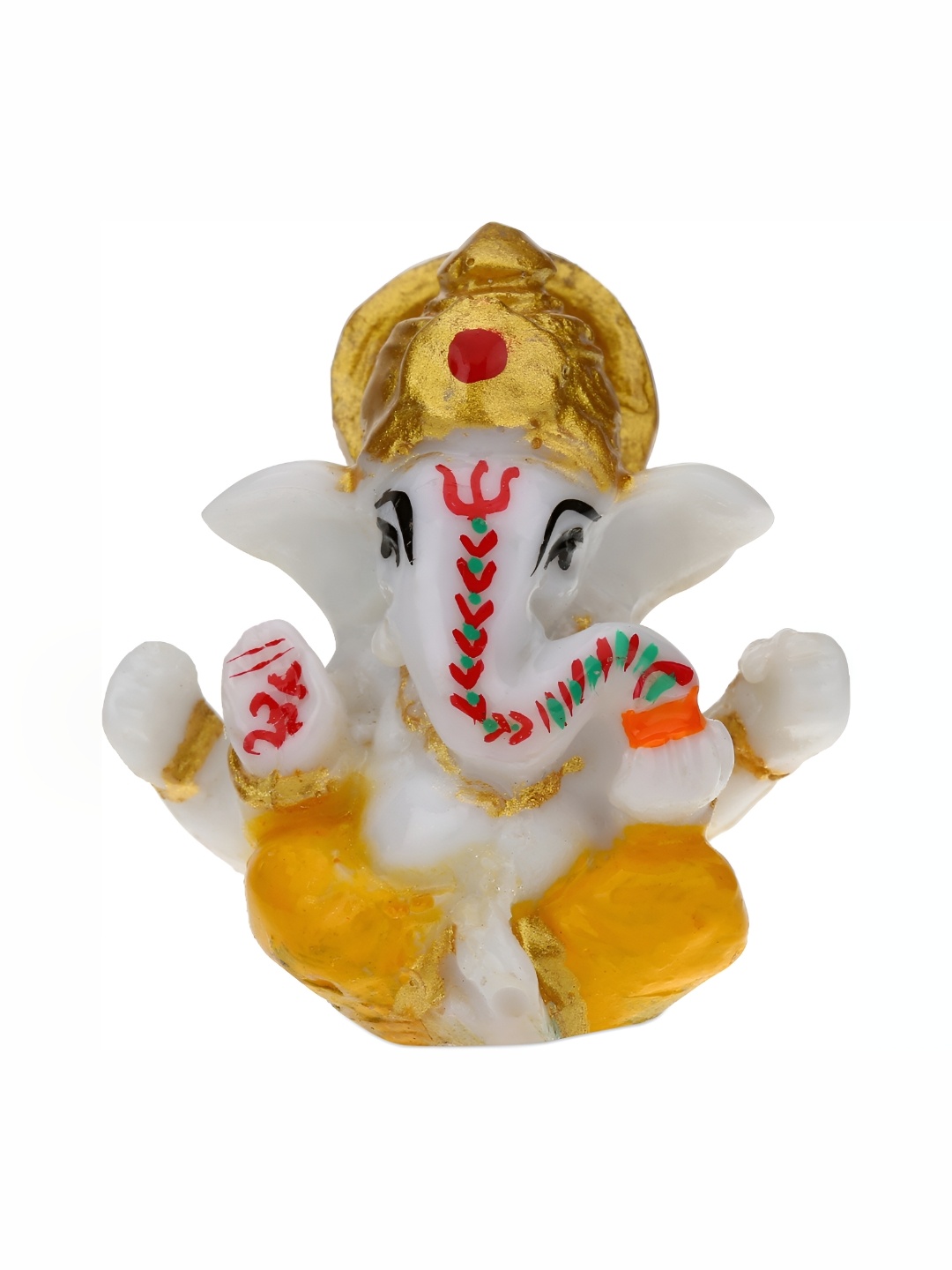 

GW CREATIONS White & Gold Toned Lord Ganesha Idol Showpieces