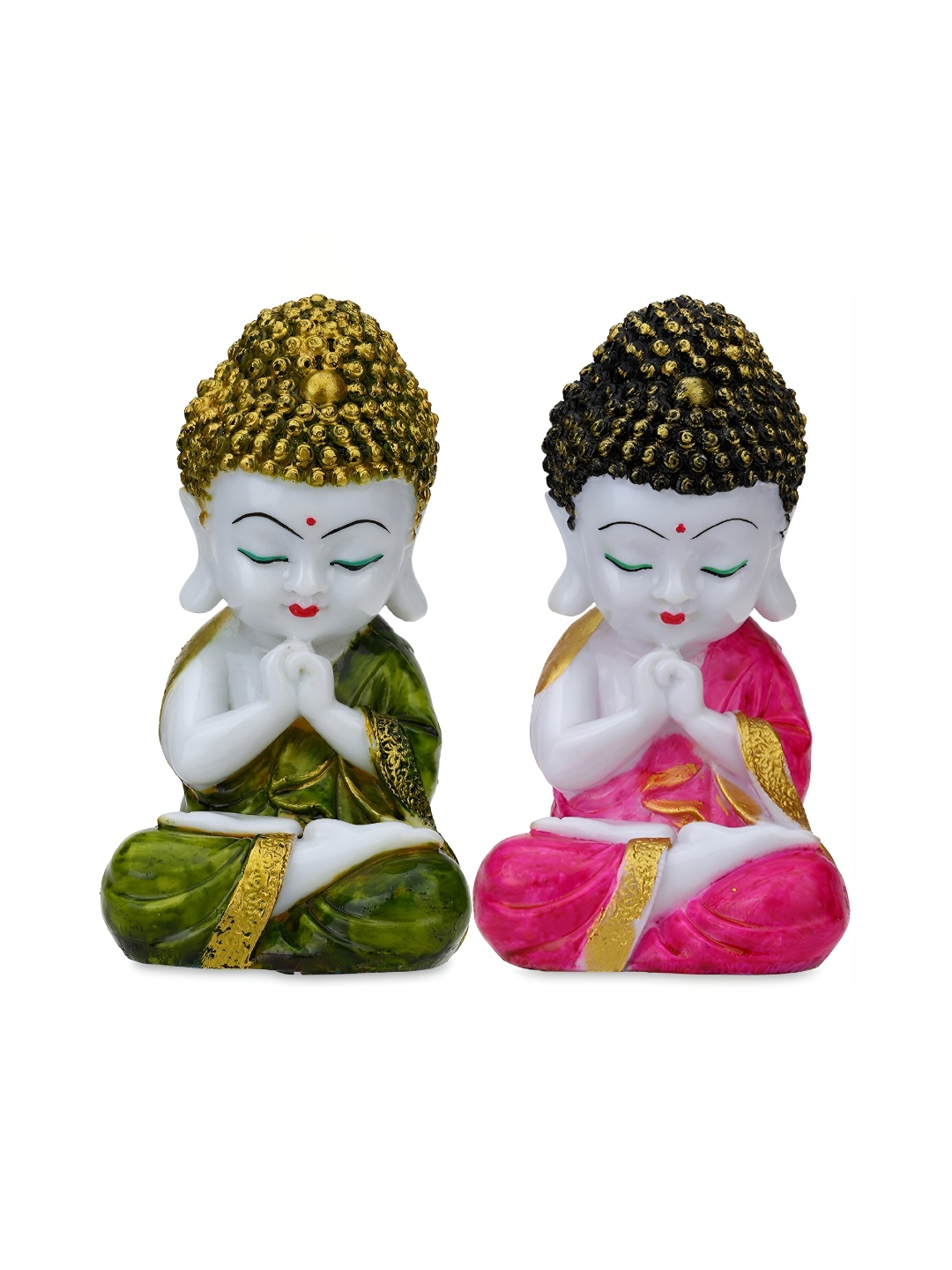 

GW CREATIONS Pink Buddha Figurine Showpiece