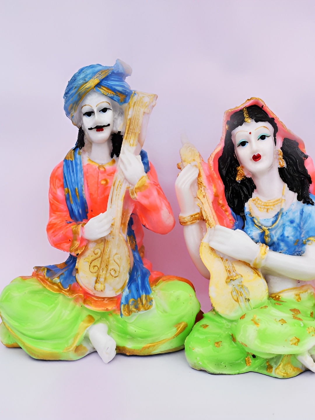 

GW CREATIONS Orange & Blue Figurine Showpiece