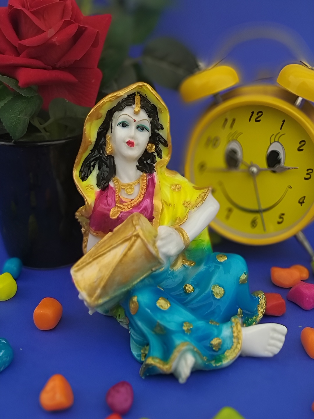 

GW CREATIONS Yellow and Blue Figurine Decorative Showpiece