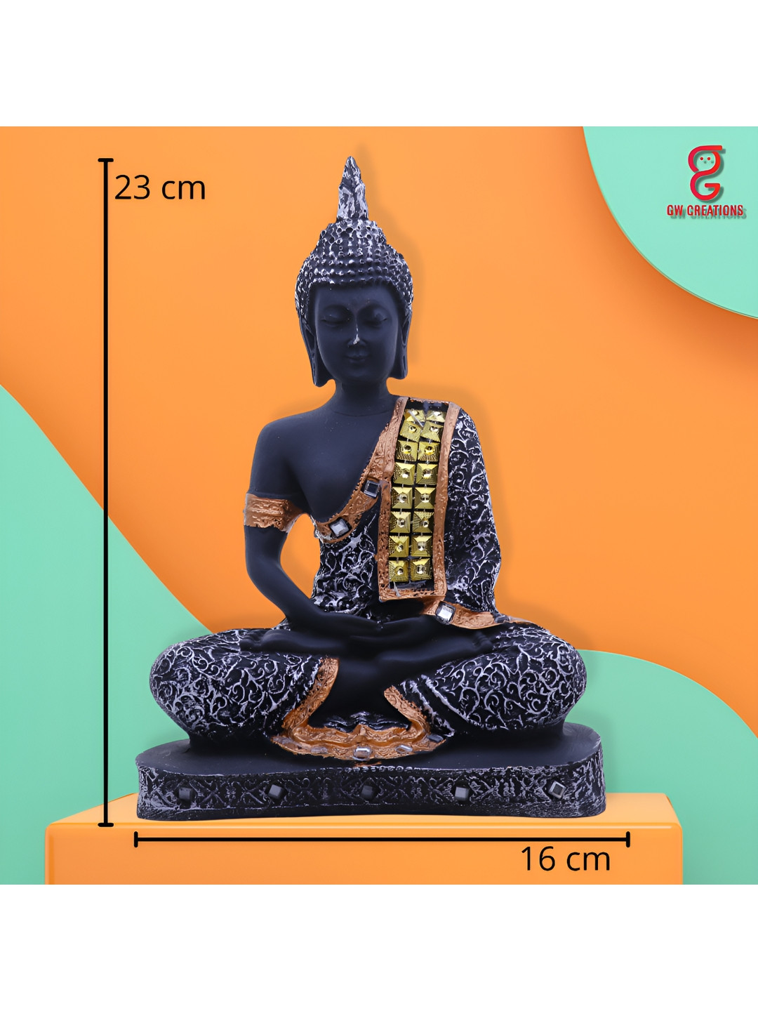 

GW CREATIONS Black Figurine Decorative Showpiece