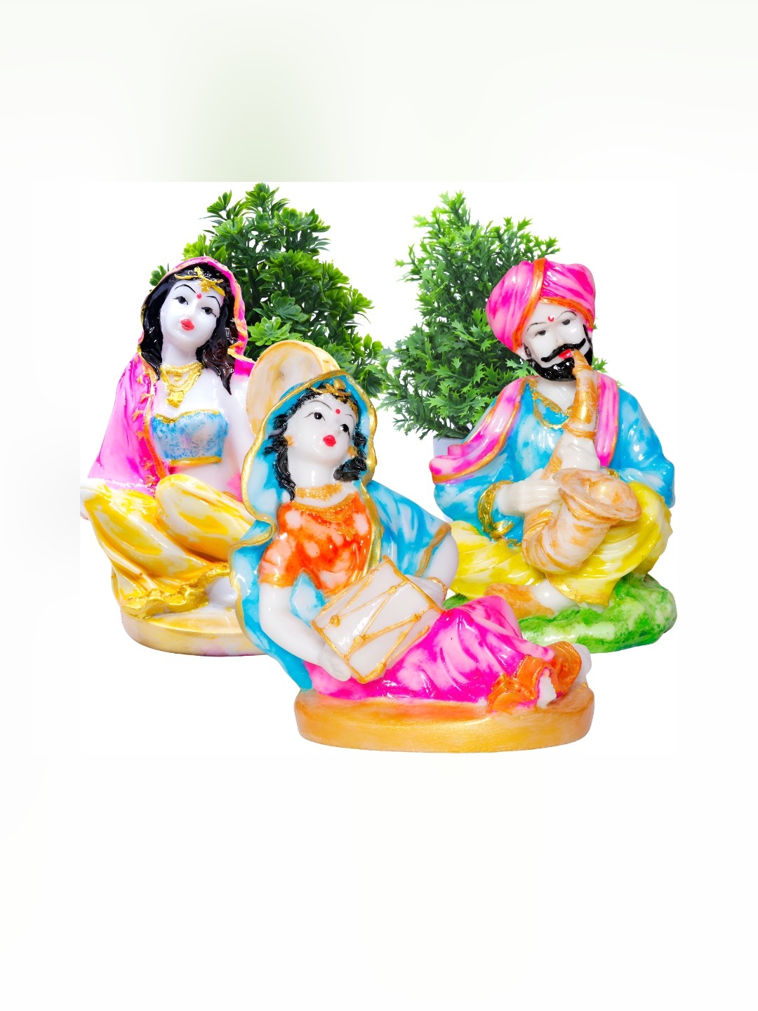 

GW CREATIONS Blue & Pink Figurine Showpiece