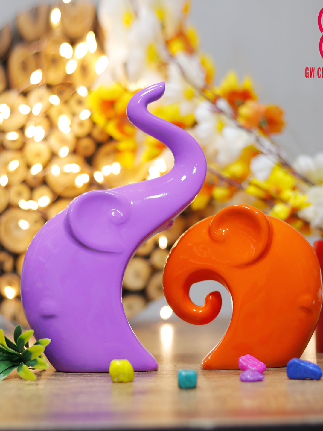

GW CREATIONS Purple & Red Figurine Showpiece