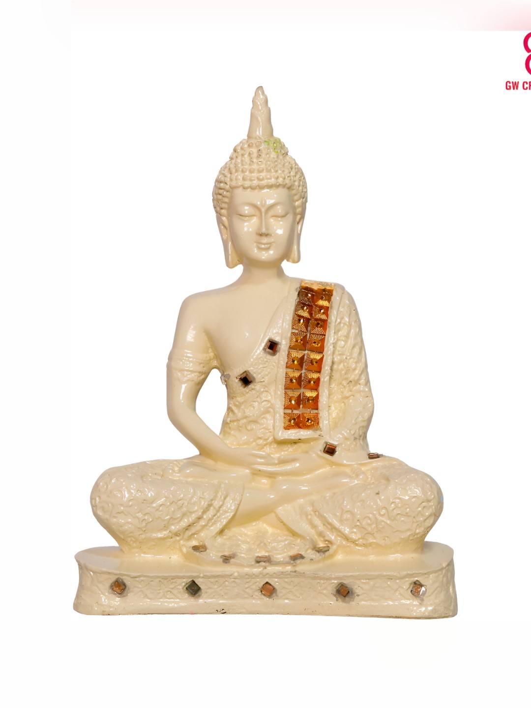 

GW CREATIONS Yellow Buddha Idol Showpiece