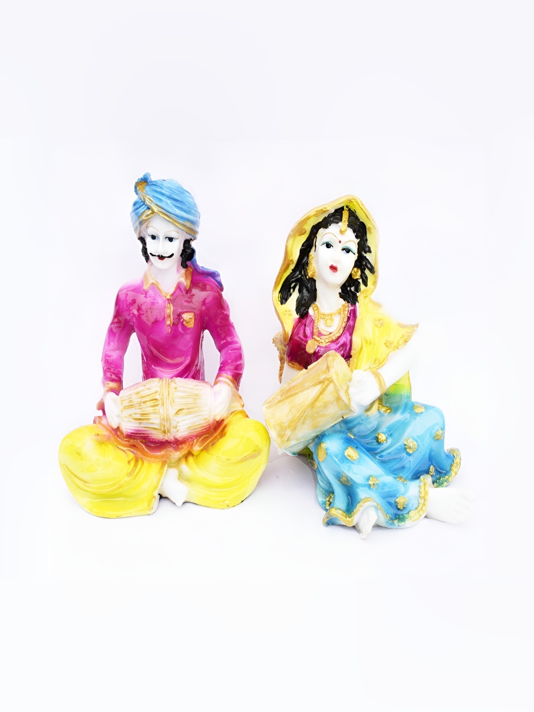 

GW CREATIONS Pink Yellow Figurine Showpiece