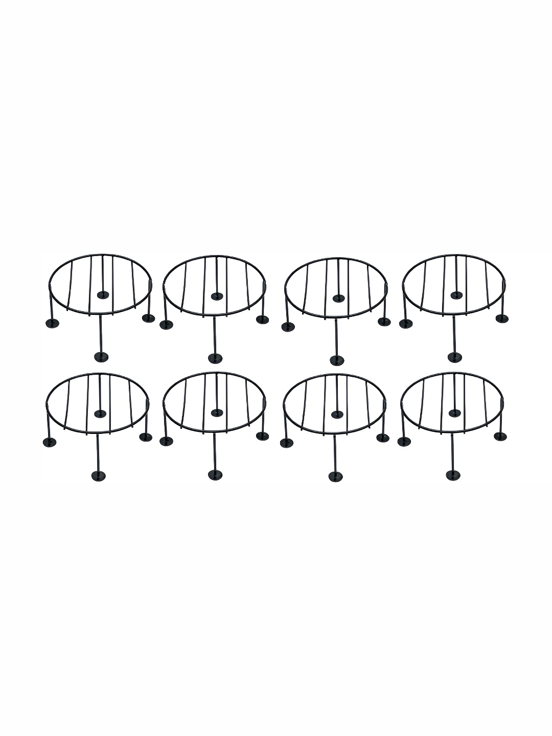 

appeasy Black 8-pcs Circular Metal Pot Stand