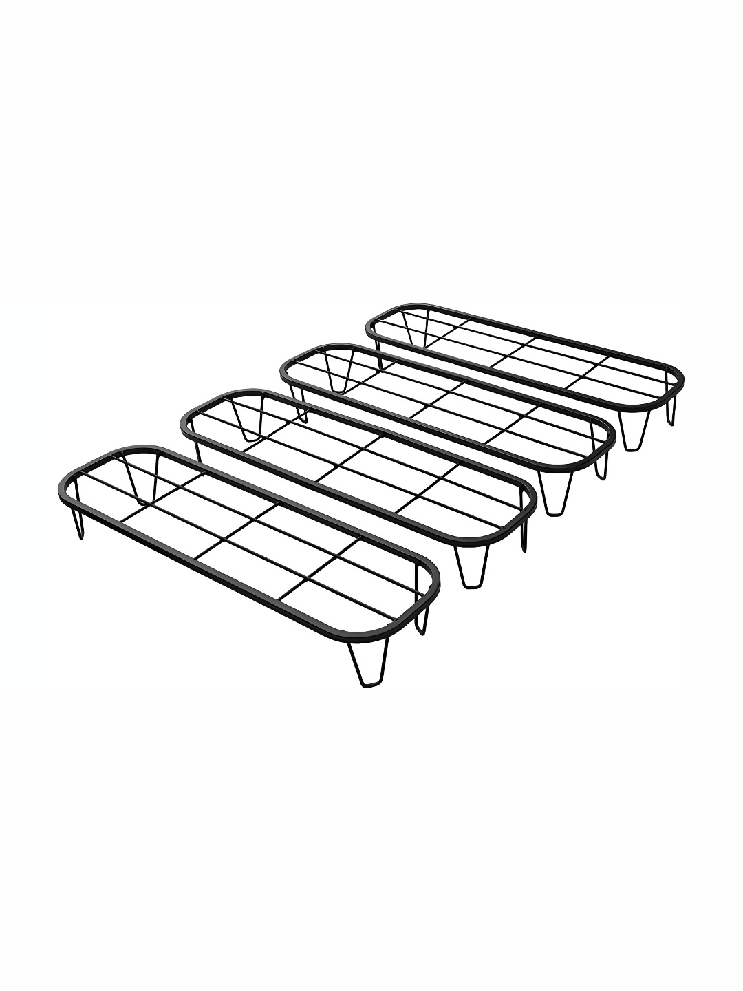 

appeasy Black 4Pcs Rectangle Metal Planter Stands