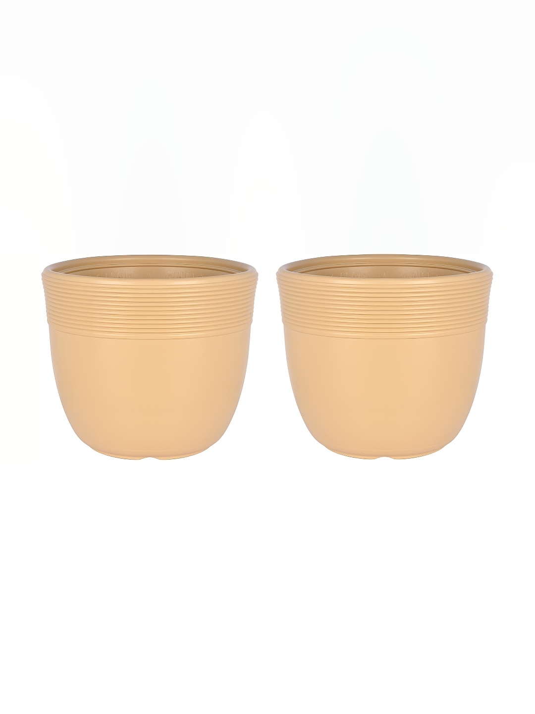 

appeasy Brown 2 Pieces Textured Metal Planters