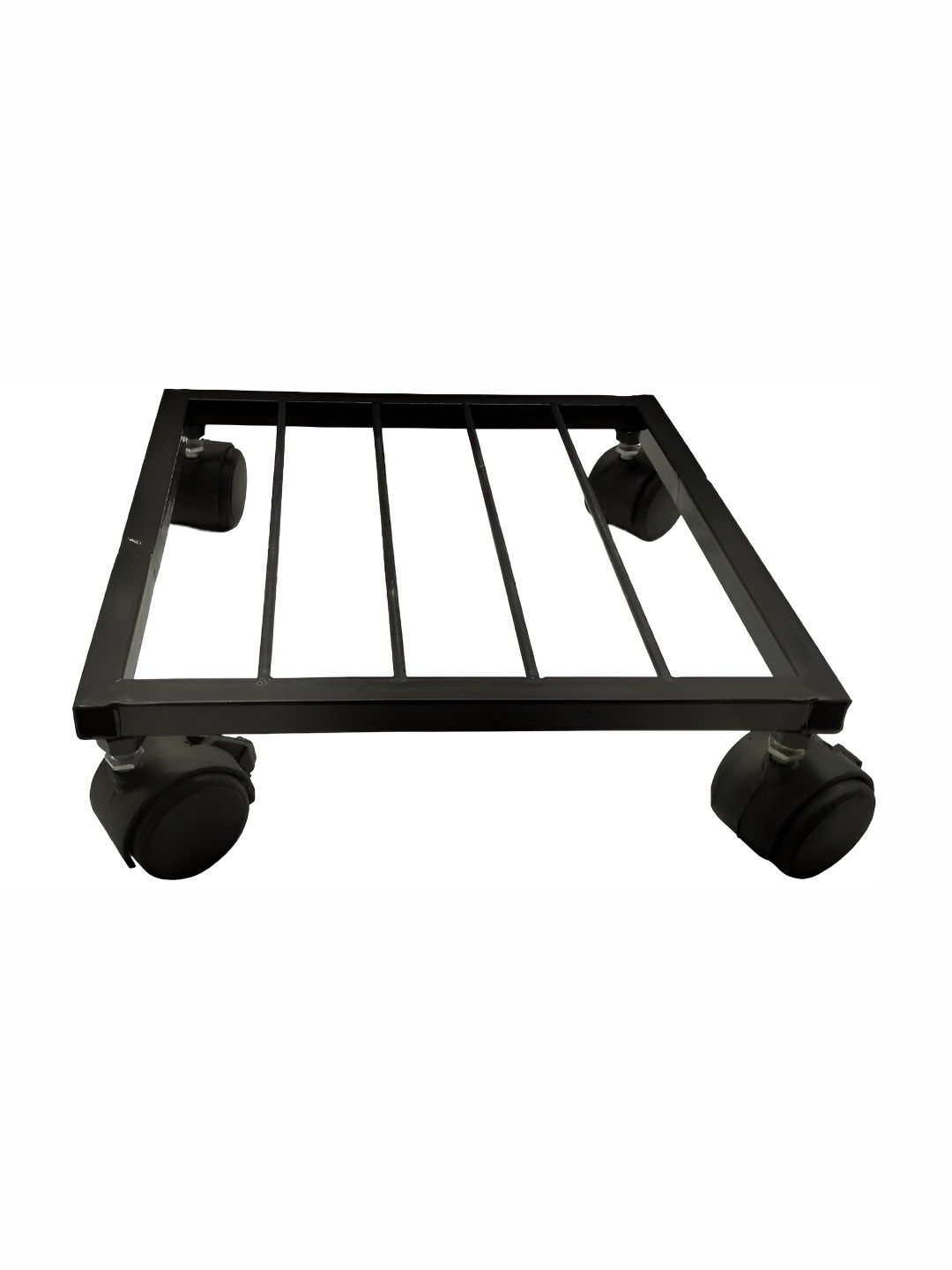 

appeasy Black Rectangle Metal Planter Stand With Wheel