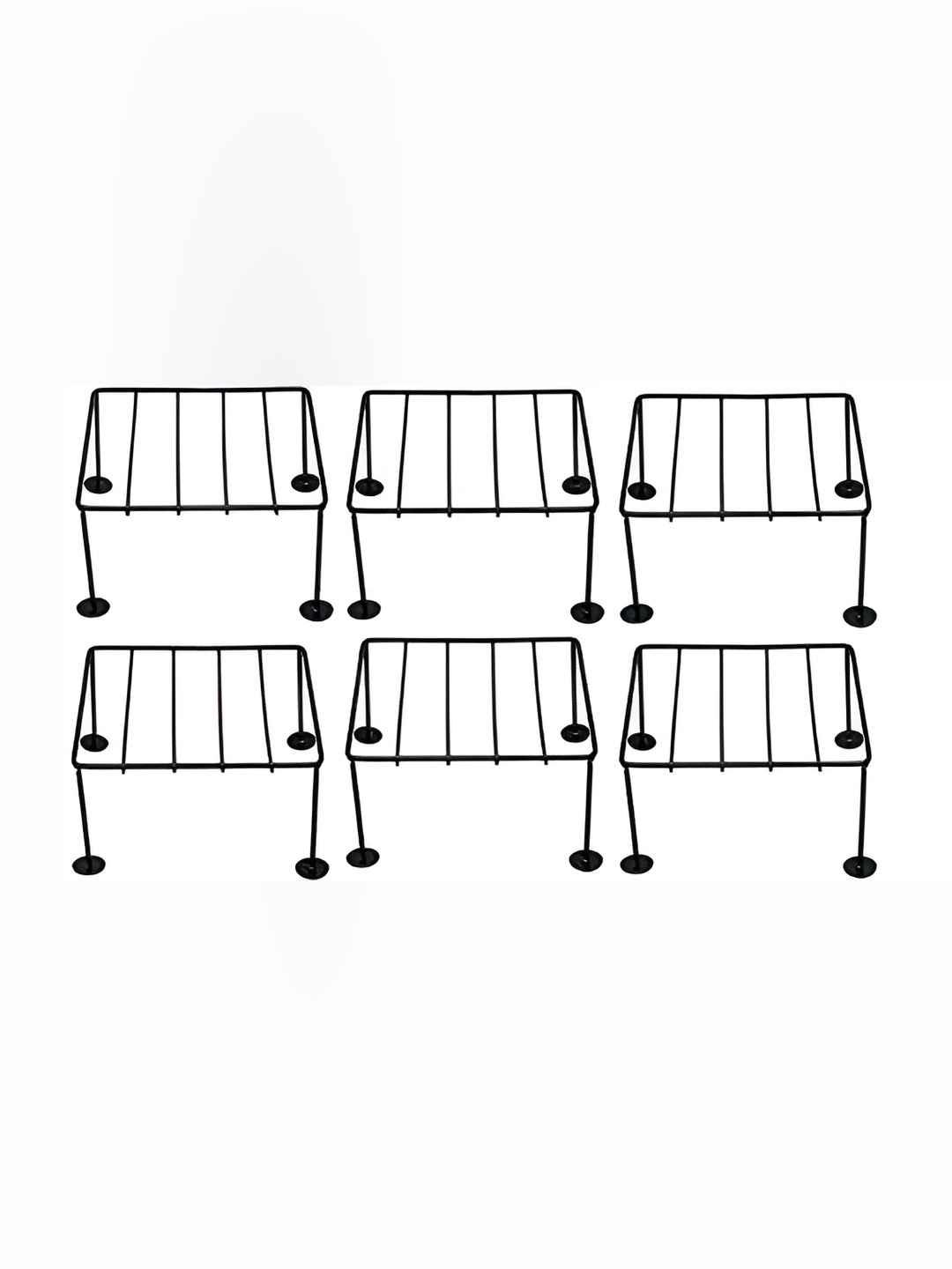 

appeasy Black 6-pcs Textured Metal Planters