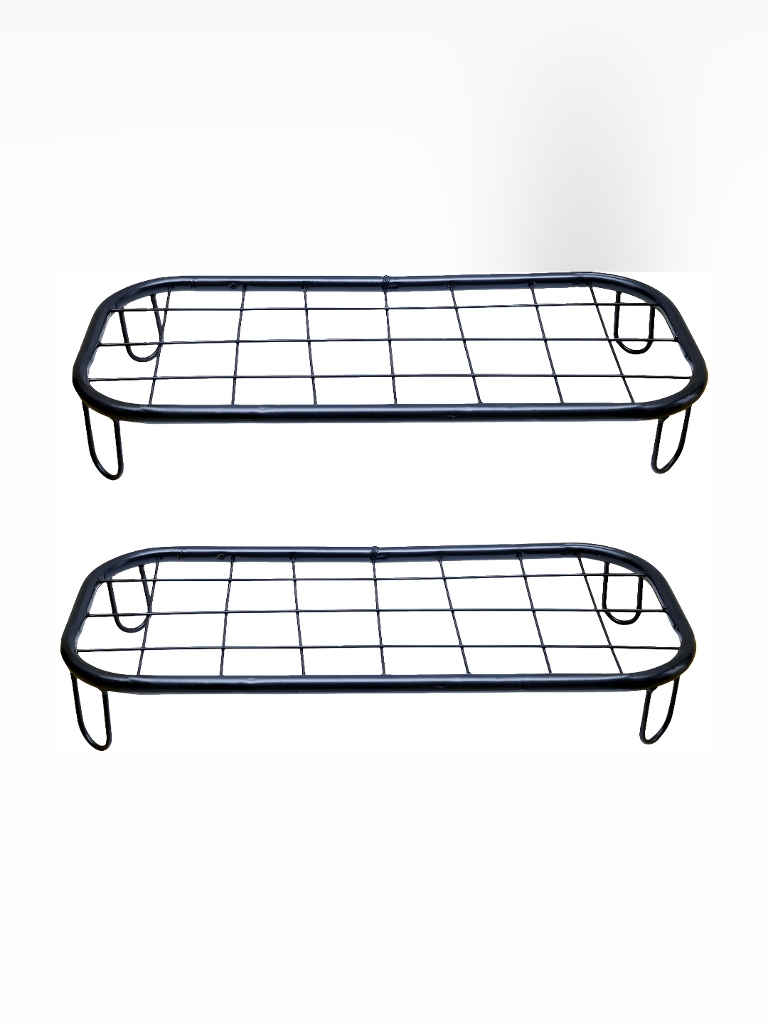 

appeasy Black 2-Pcs Rectangle Metal Planter Stands