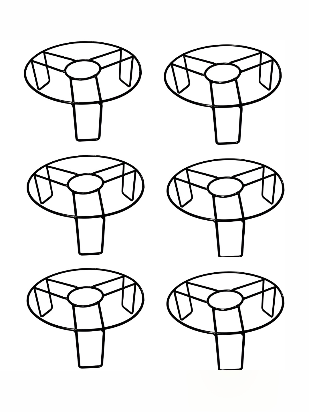 

appeasy Black 6-Pcs Round Metal Planter Stands