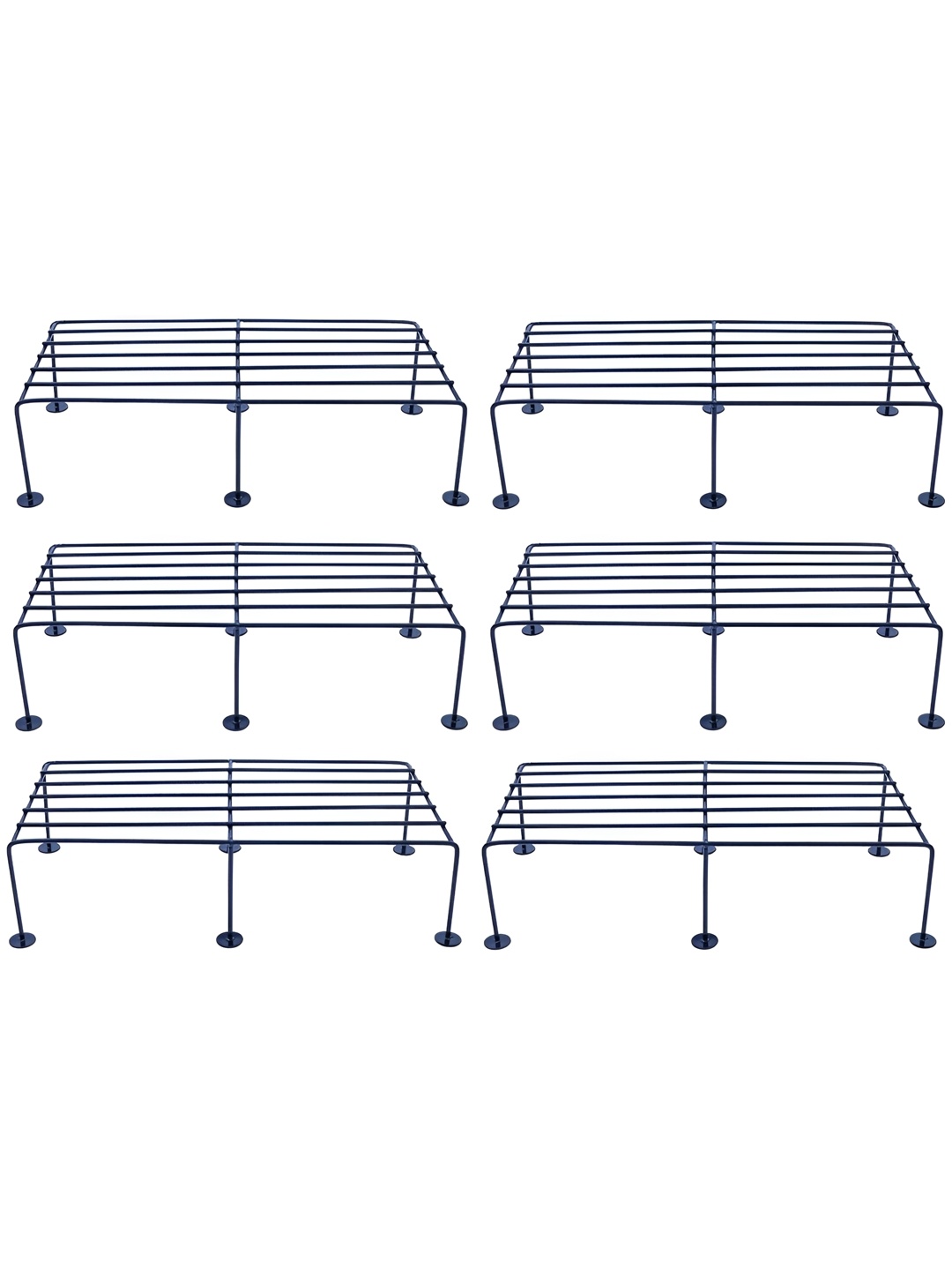 

appeasy 6-Pcs Black Rectangular Metal Planter Stands