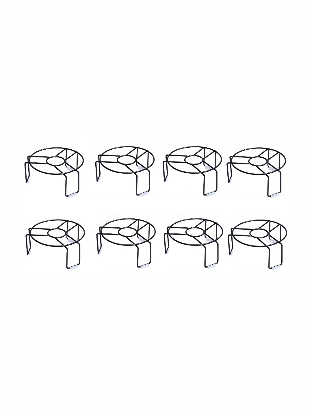 

appeasy Black 8 Pieces Metal Planter Stands