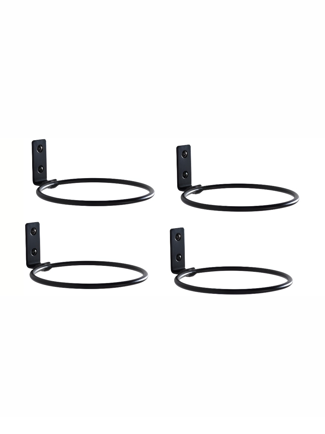 

appeasy 4-Pcs Black Hanging Ring Metal Planter Stands