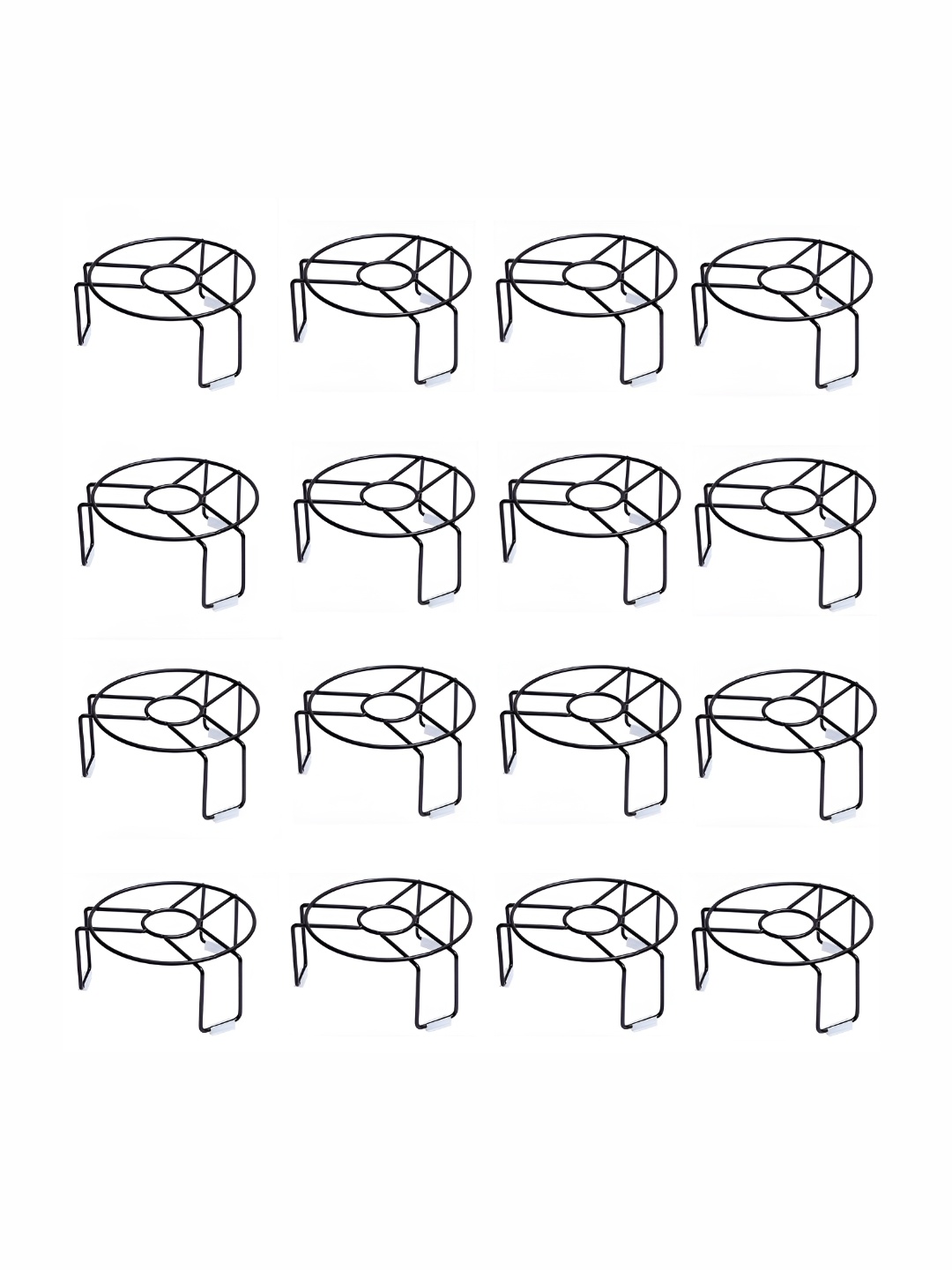 

appeasy 16 Pcs Black Big Round Pot Stands