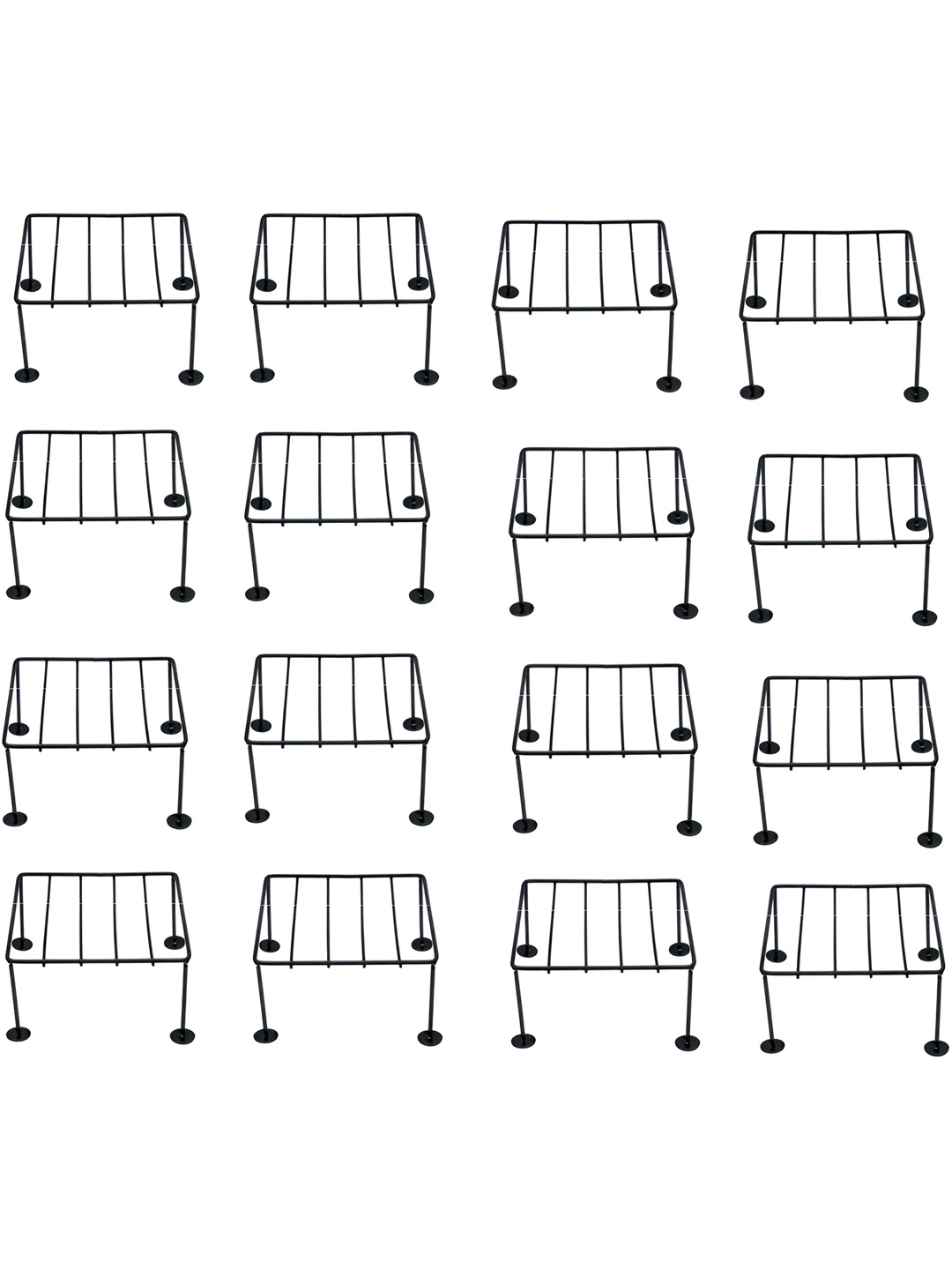 

appeasy Black 16-pcs Metal Pot Stand