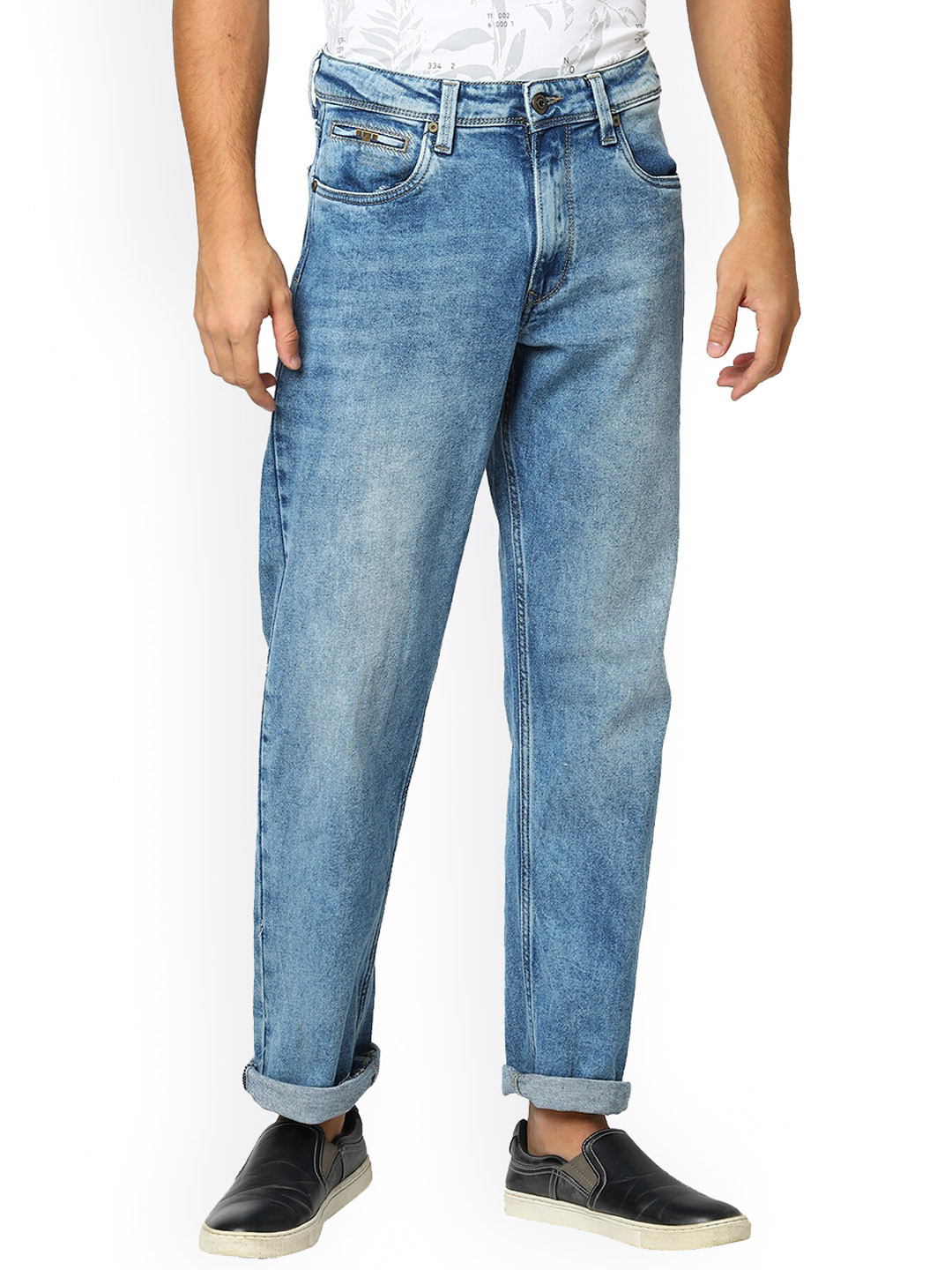 

Blue Buddha Men Comfort Relaxed Fit Clean Look Cotton Jeans