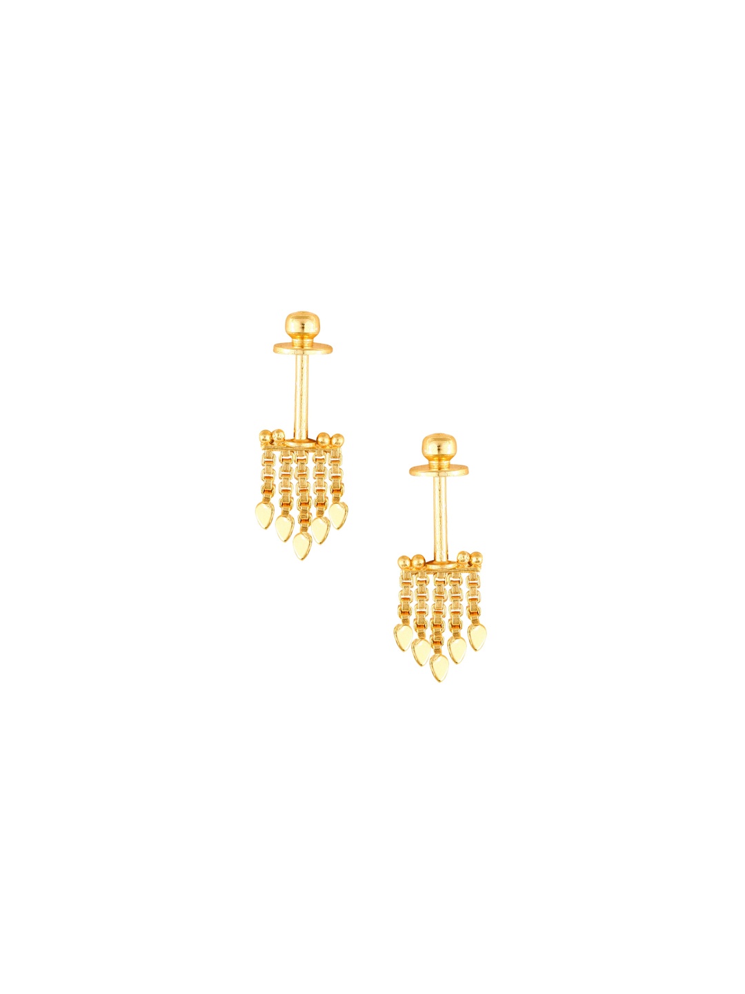 

Vighnaharta Set Of 2 Gold-Plated Contemporary Jhumkas And Bugadi Earrings