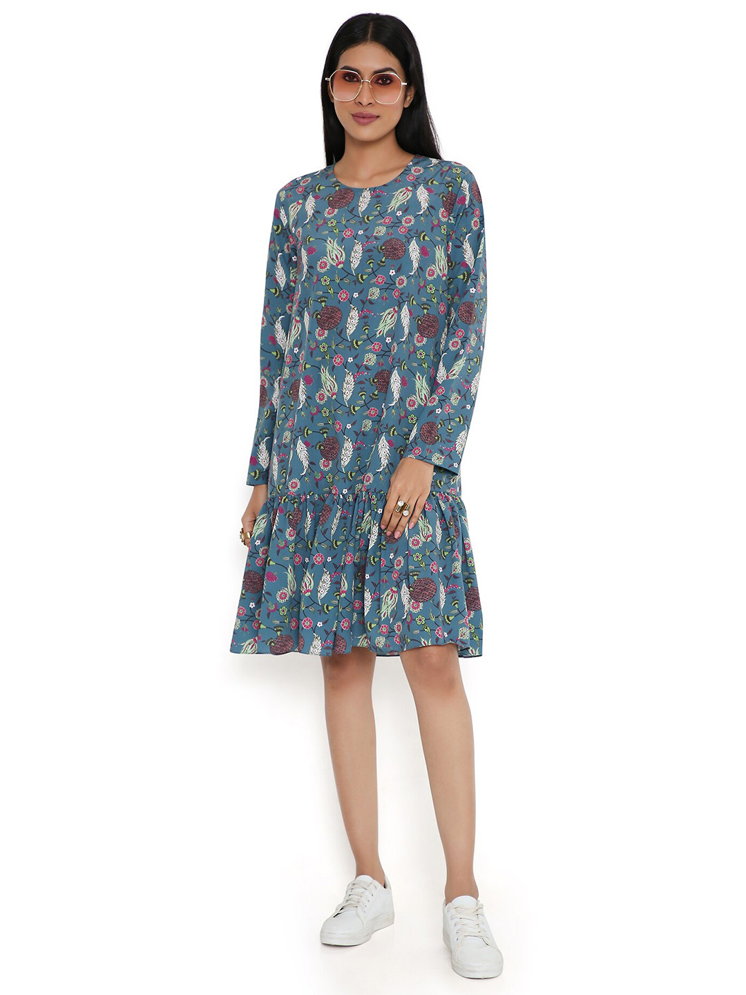 

PS PRET BY PAYAL SINGHAL Abstract Print A-Line Dress, Green