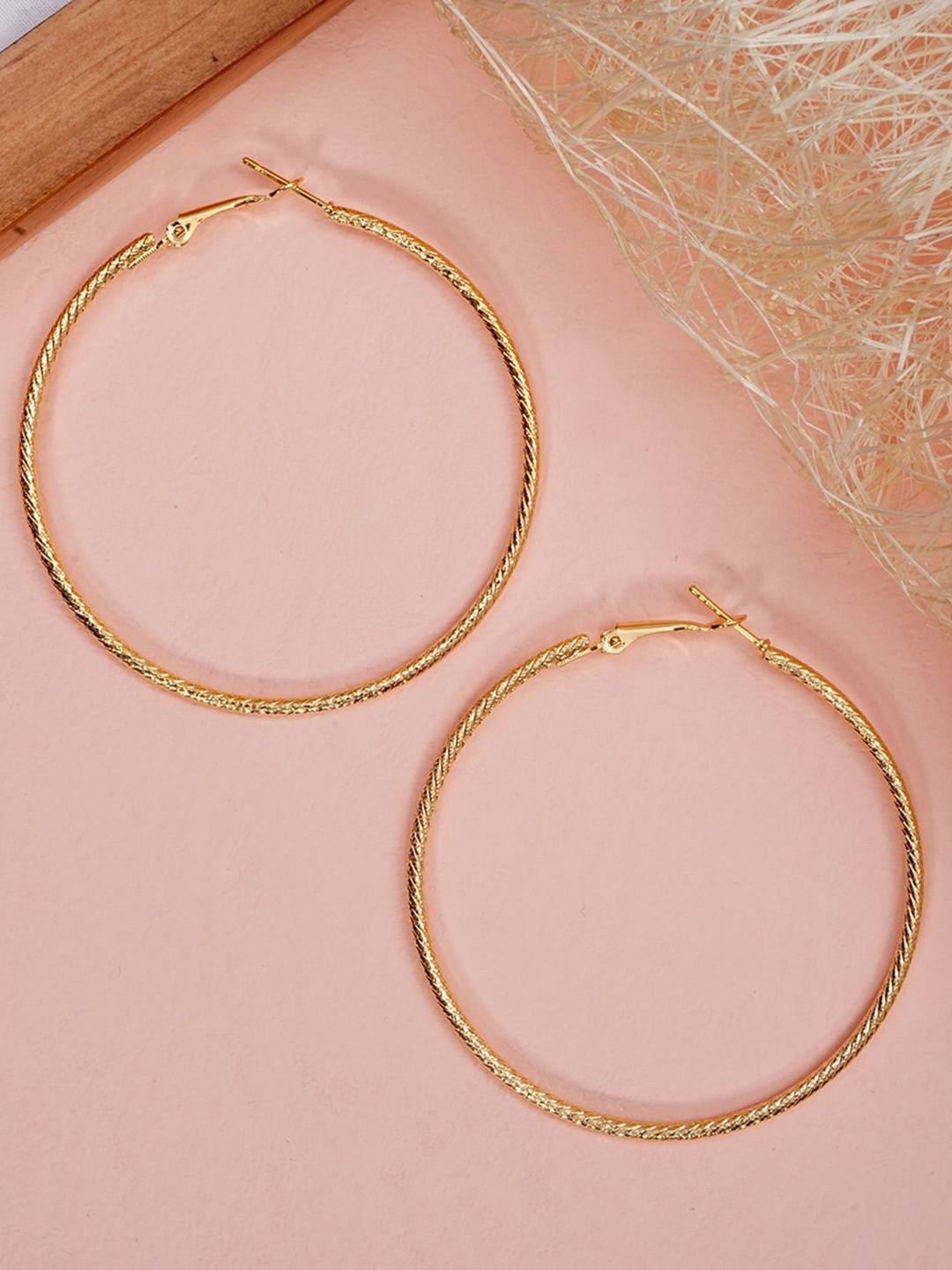 

Designbox Gold-Plated Circular Hoop Earrings