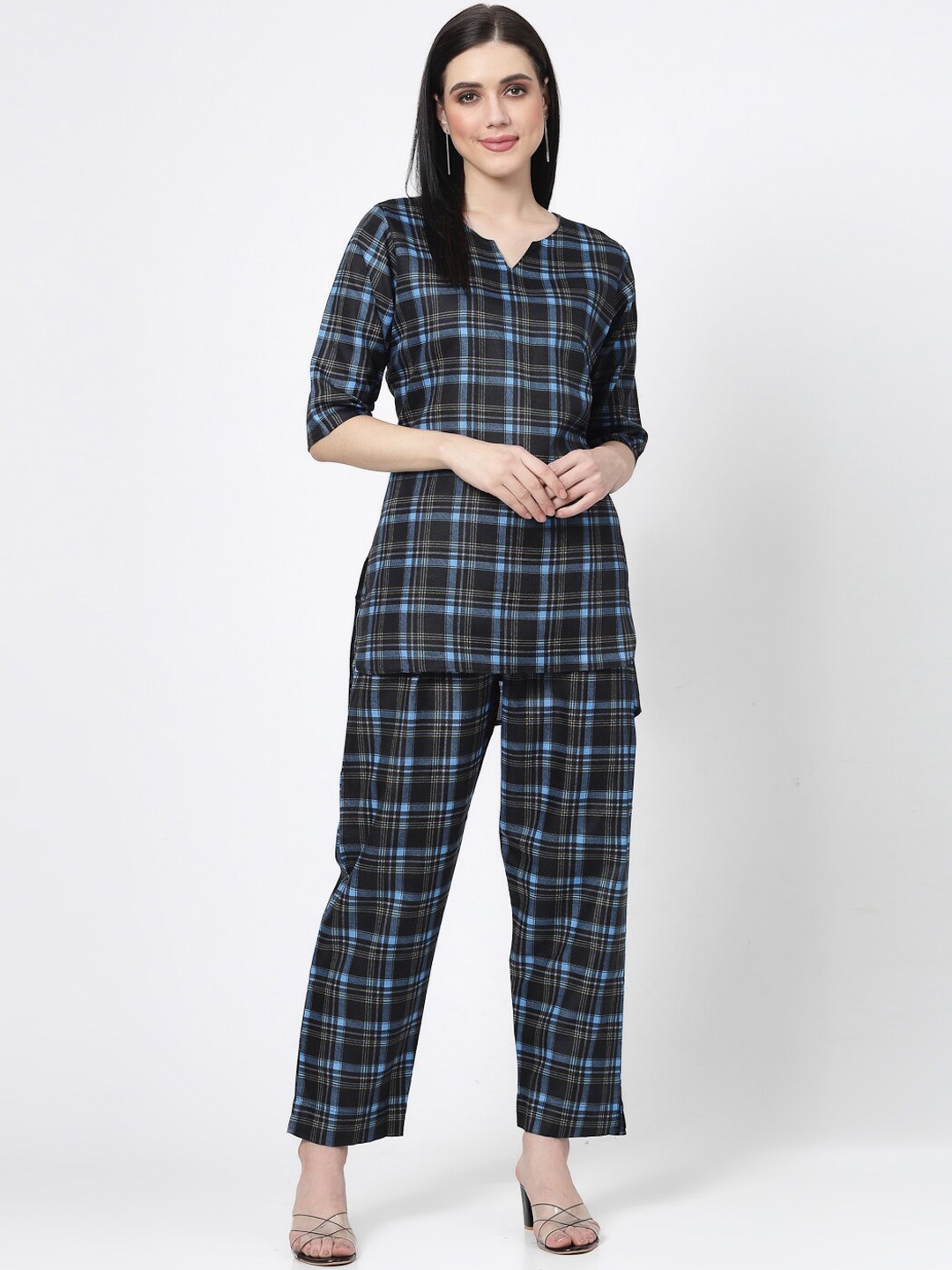 

ISHQY Printed Regular Co-Ords, Black