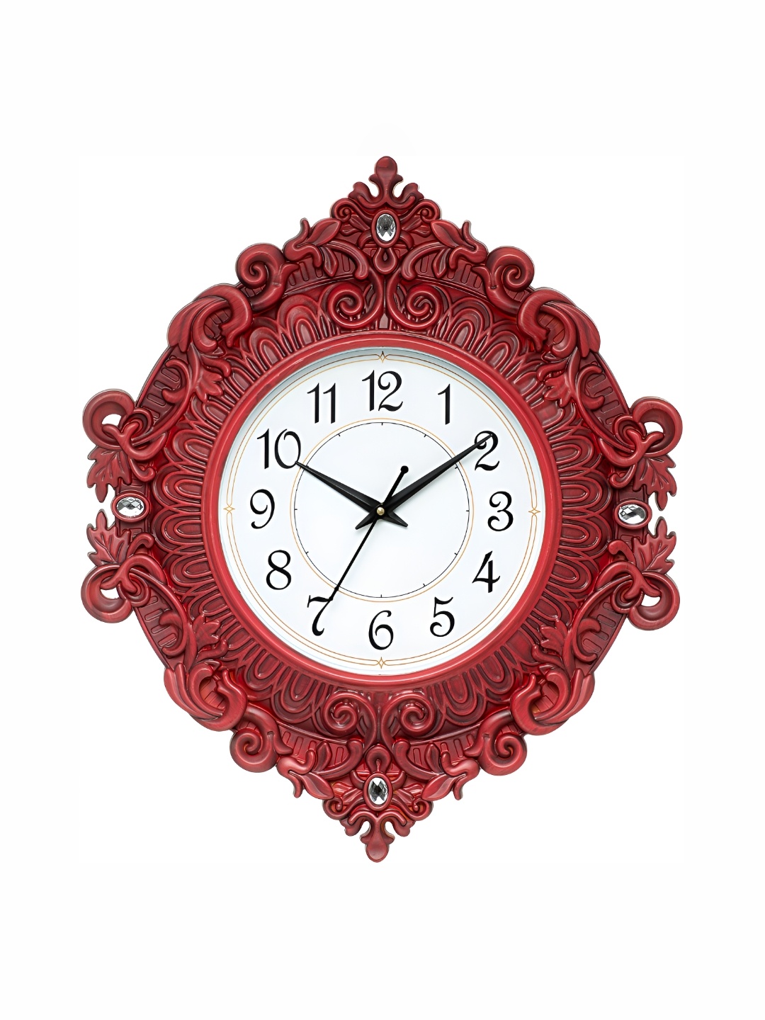 

Attractionz Red Textured Contemporary Wall Clock