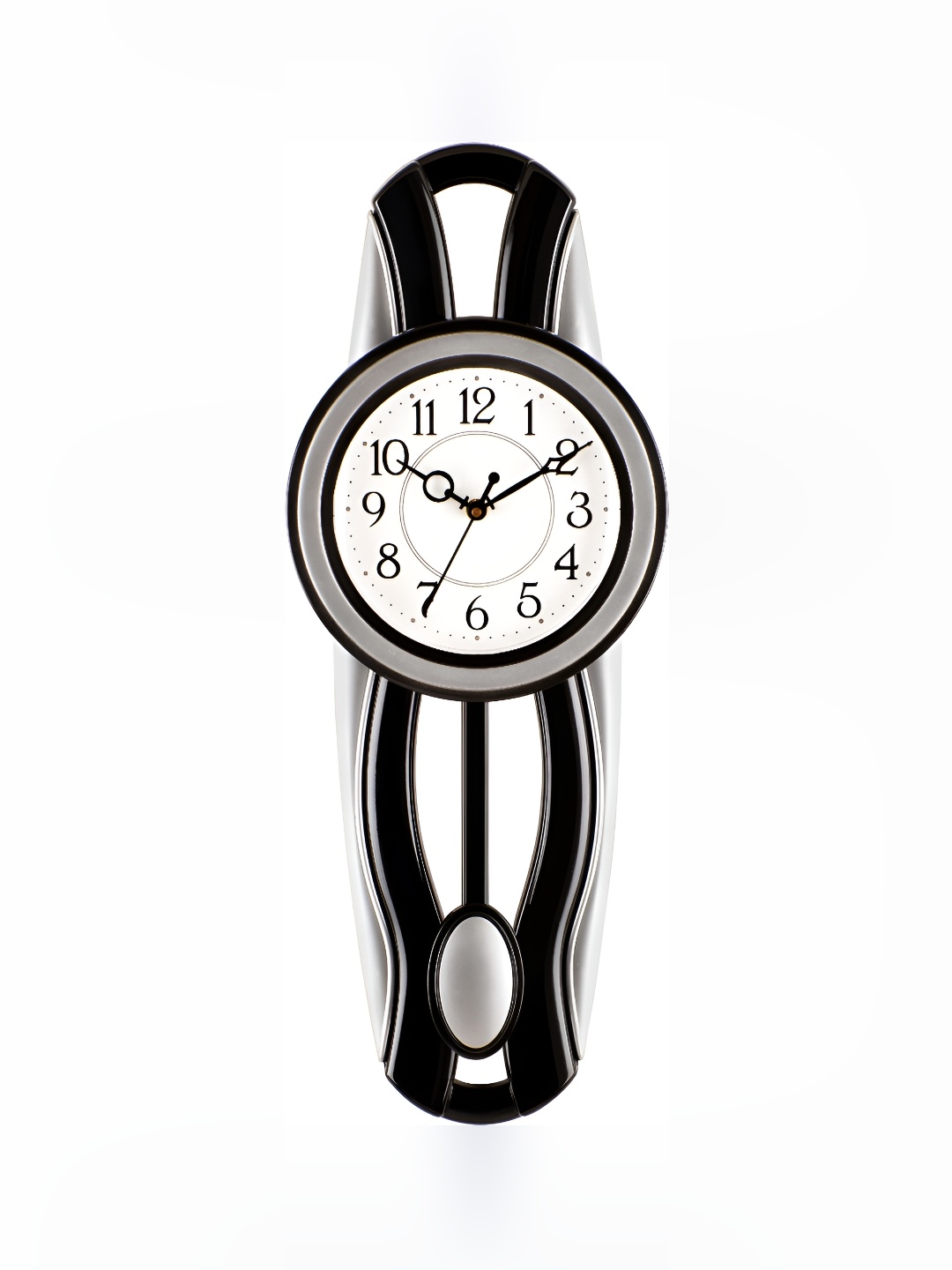 

Attractionz Silver-Toned Round Contemporary Wall Clock