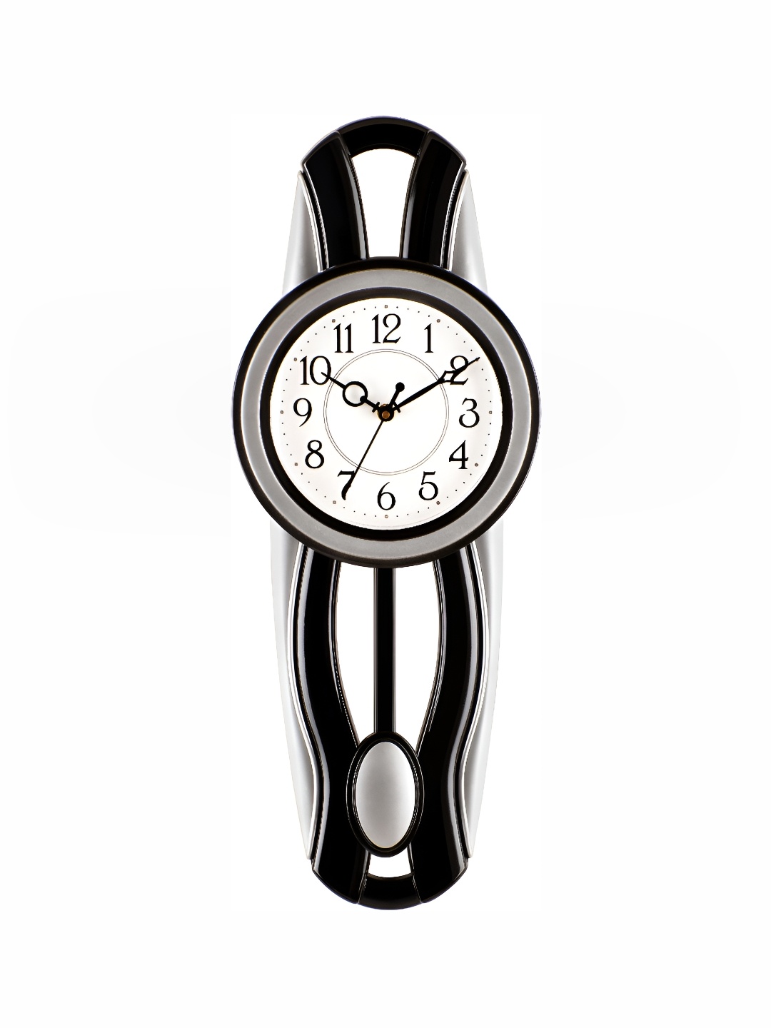 

Attractionz Silver-Toned Wall Clock