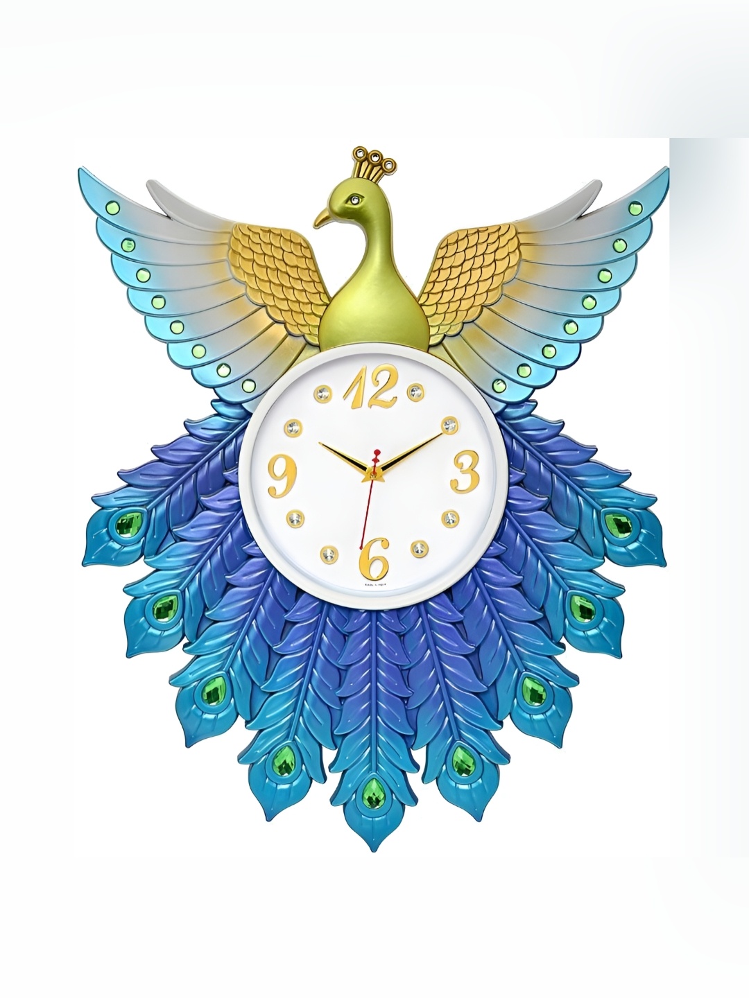 

Attractionz Blue Textured Contemporary Round Wall Clock