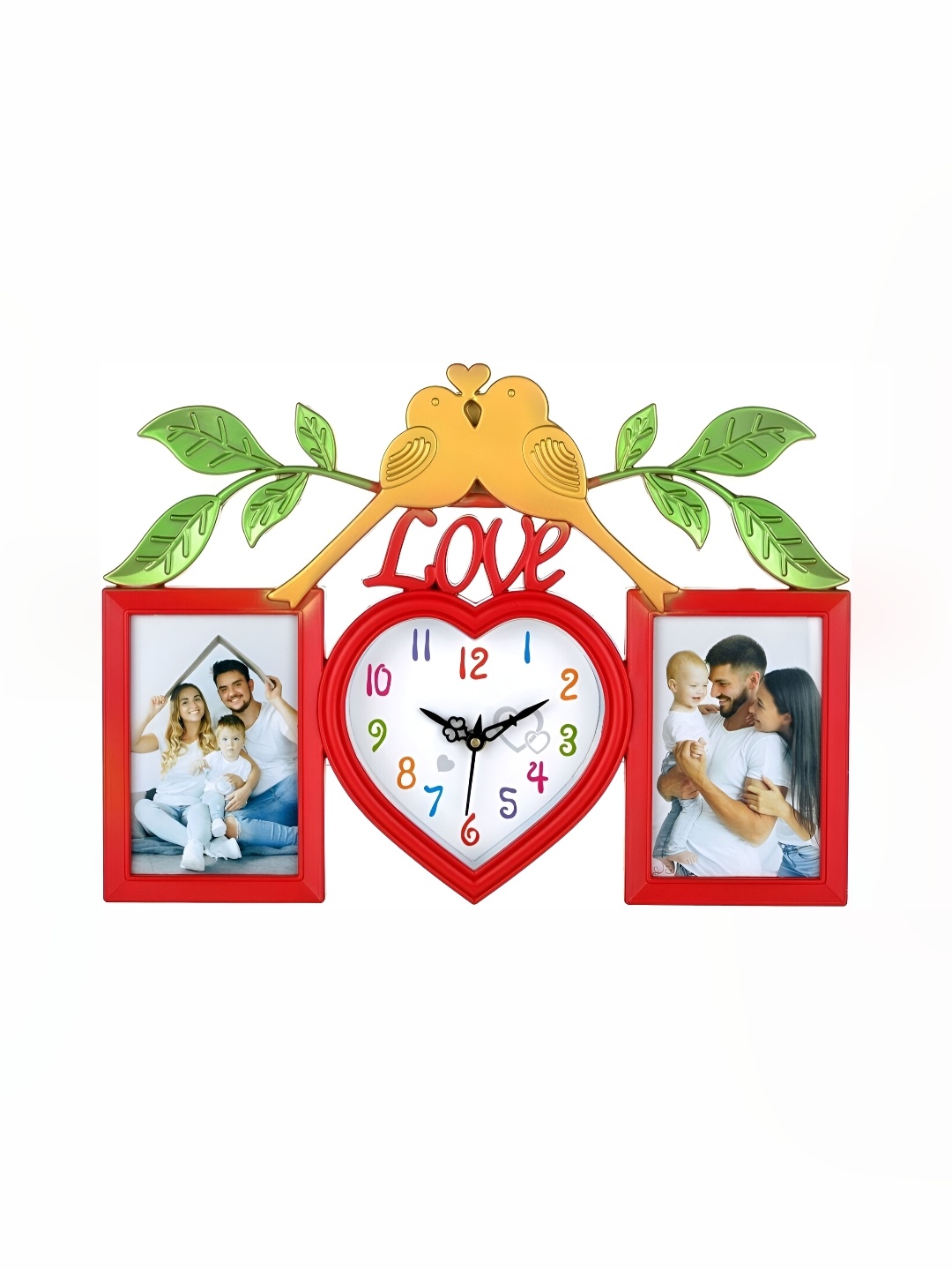 

Attractionz Red and White Textured Contemporary Analogue Wall Clock