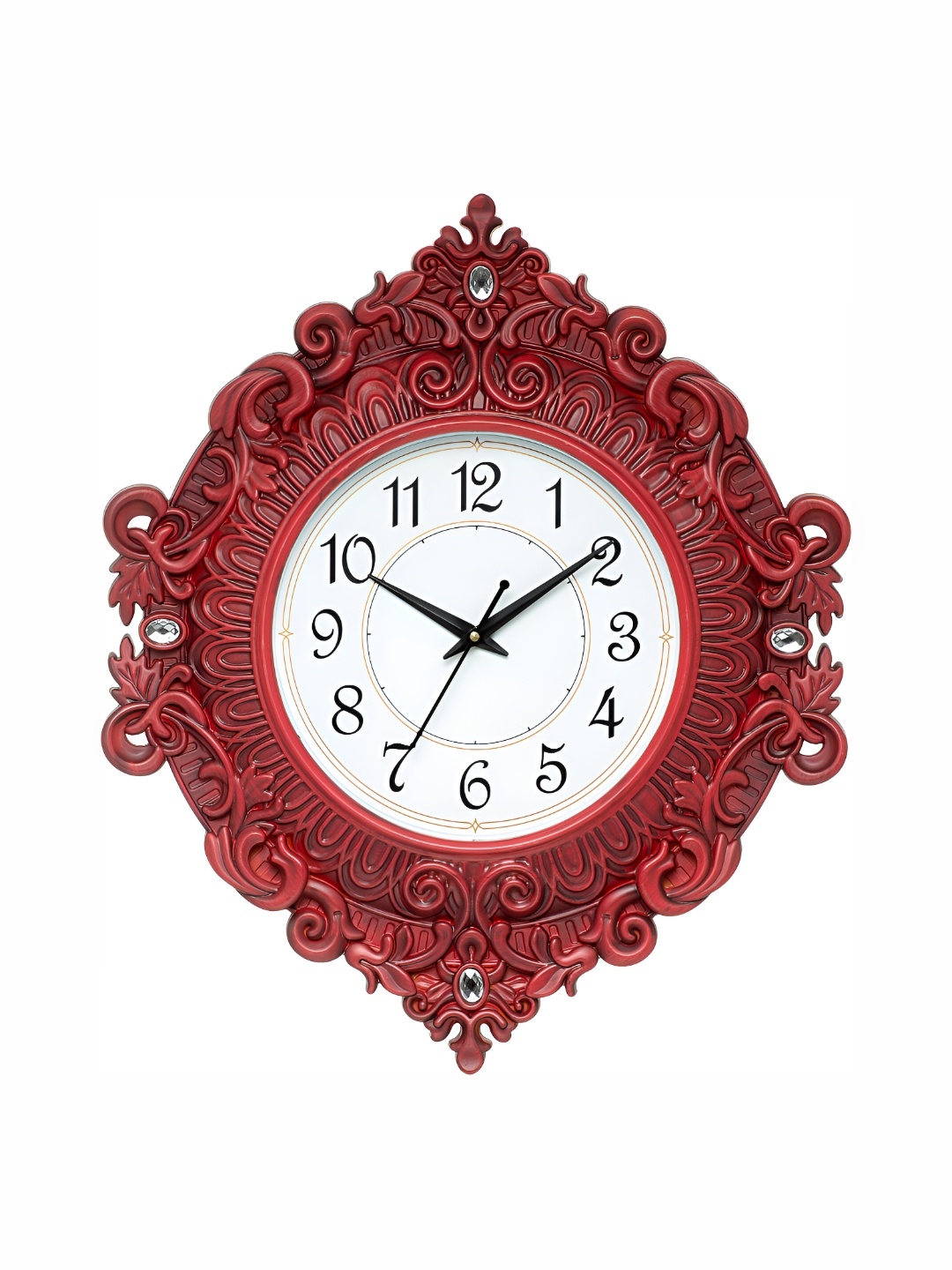

Attractionz Red Textured Contemporary Wall Clock