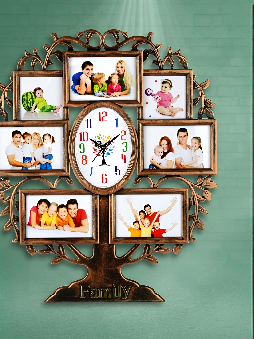 

Attractionz Brown and White Contemporary Analogue Wall Clock
