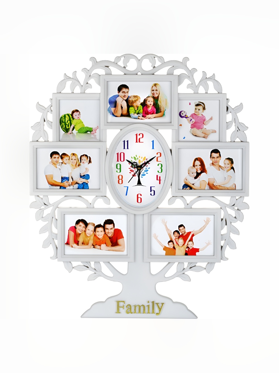 

Attractionz White Textured Contemporary Wall Clock