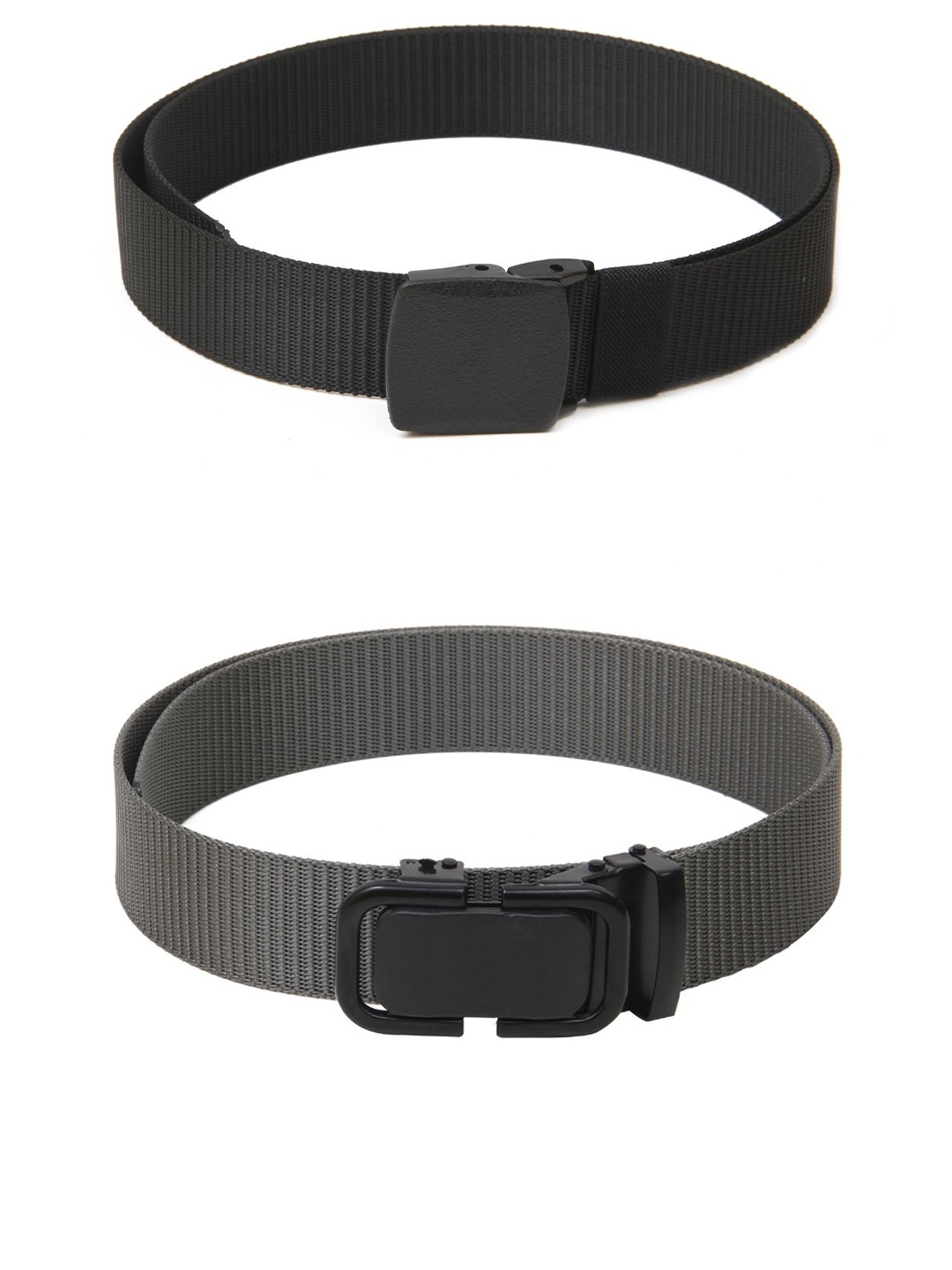 

Calvadoss Men Set of 2 Textured Belts, Black