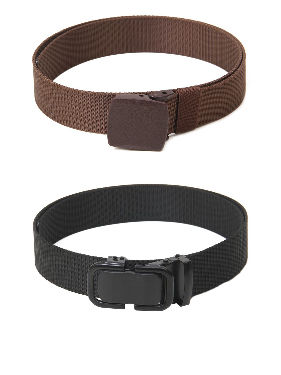 

Calvadoss Men Set of 2 Textured Belts, Brown