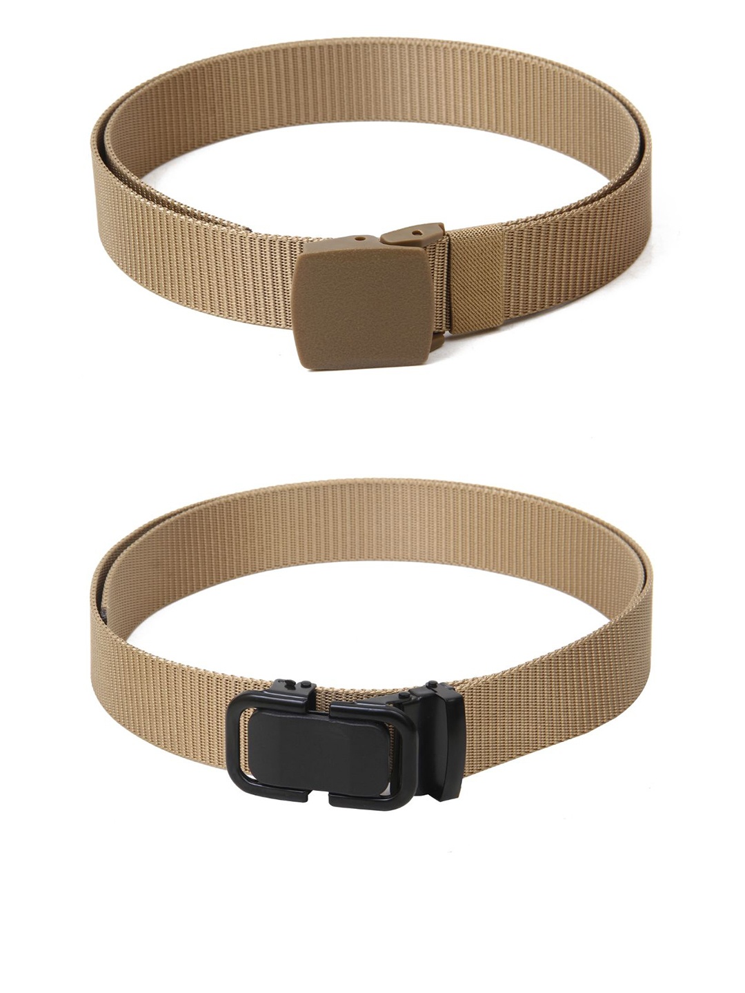 

Calvadoss Men Set of 2 Textured Belts, Beige