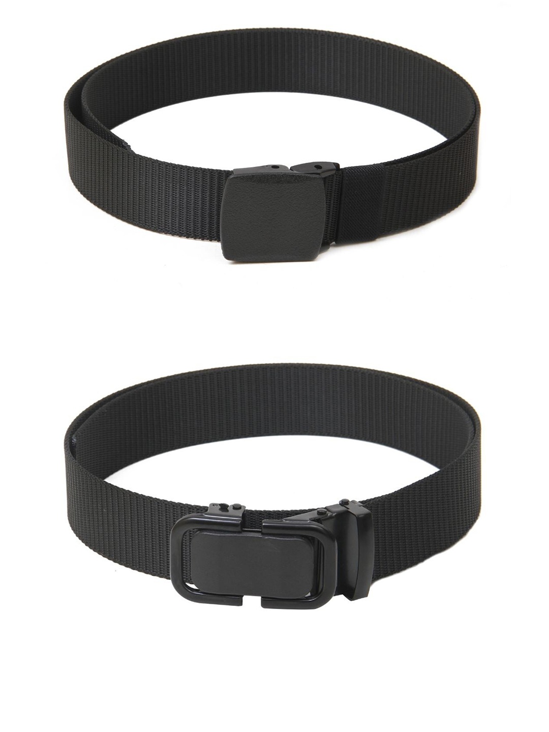 

Calvadoss Men Set of 2 Textured Belt, Black