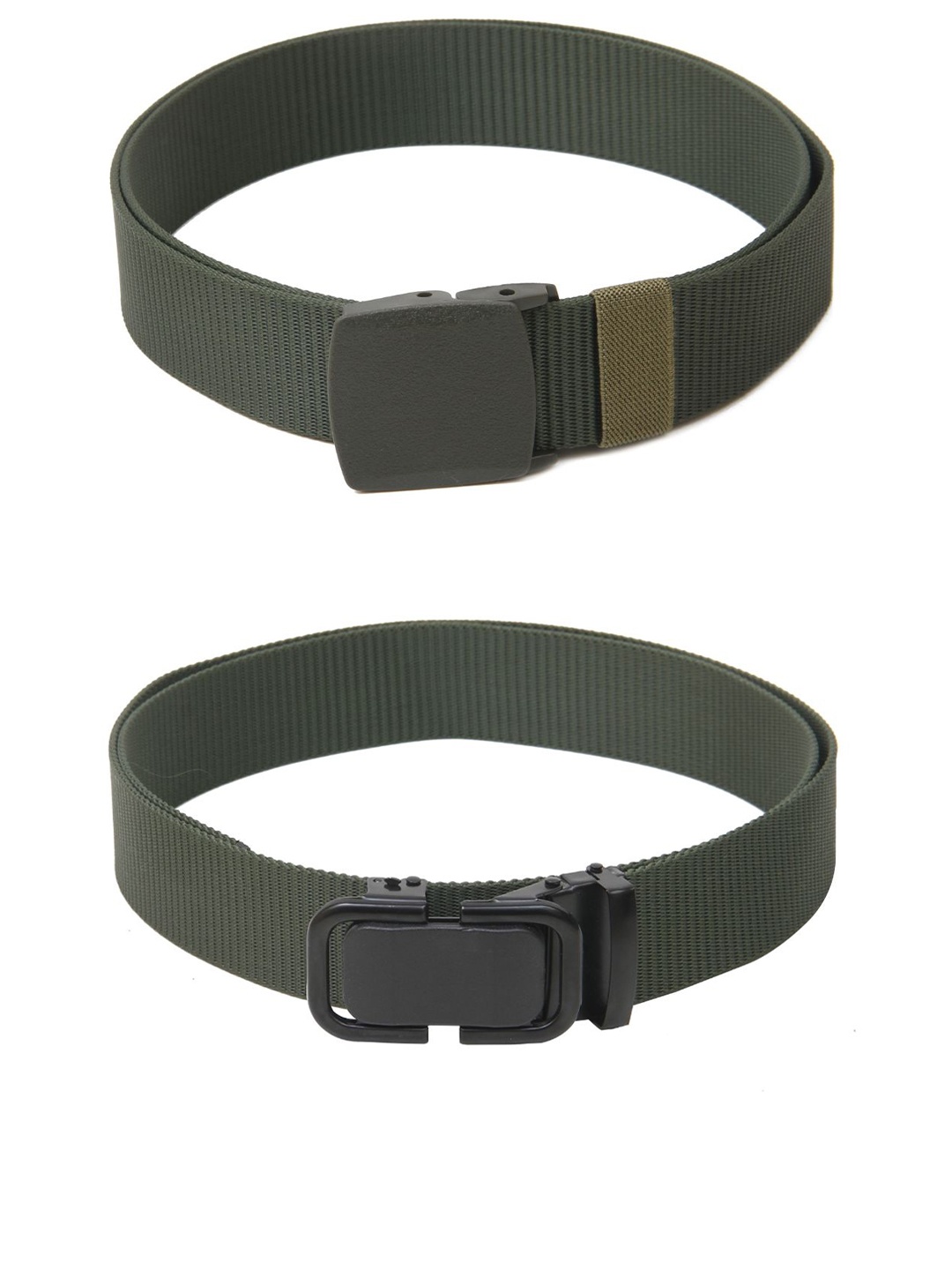 

Calvadoss Men Set of 2 Textured Belt, Green