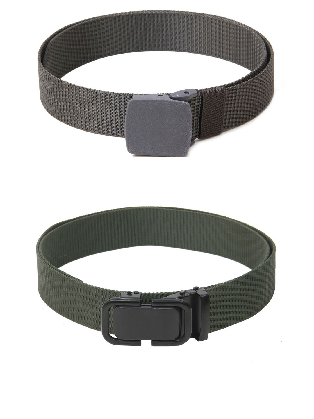 

Calvadoss Men Set of 2 Textured Belt, Grey