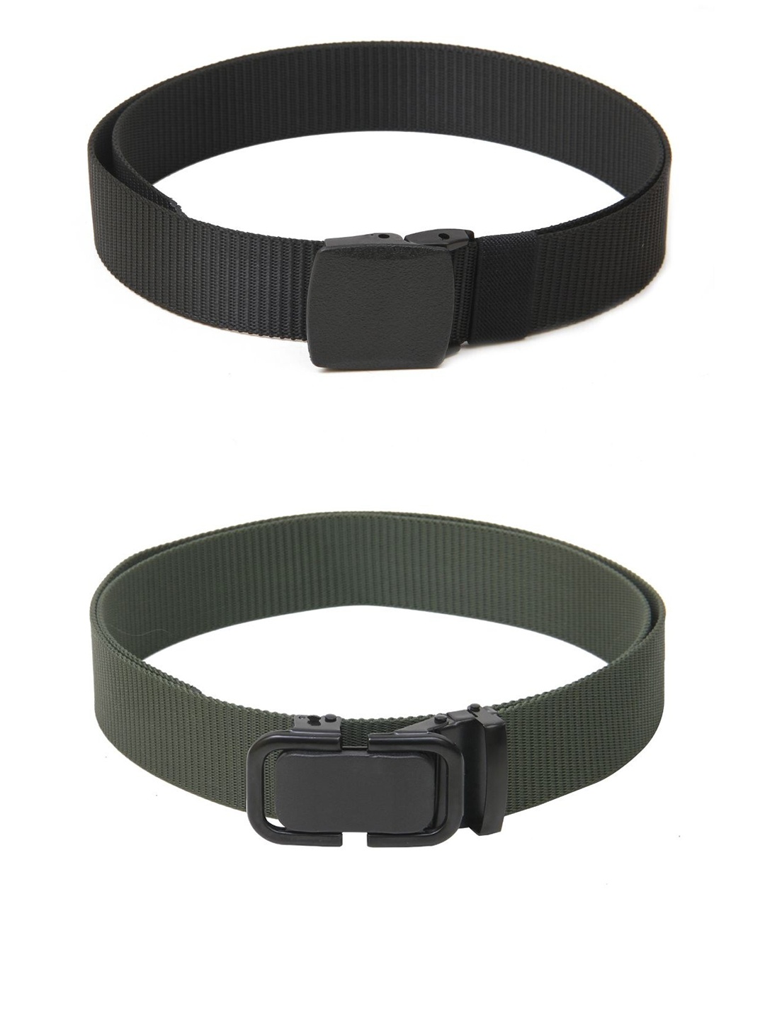 

Calvadoss Men Set of 2 Textured Belt, Black