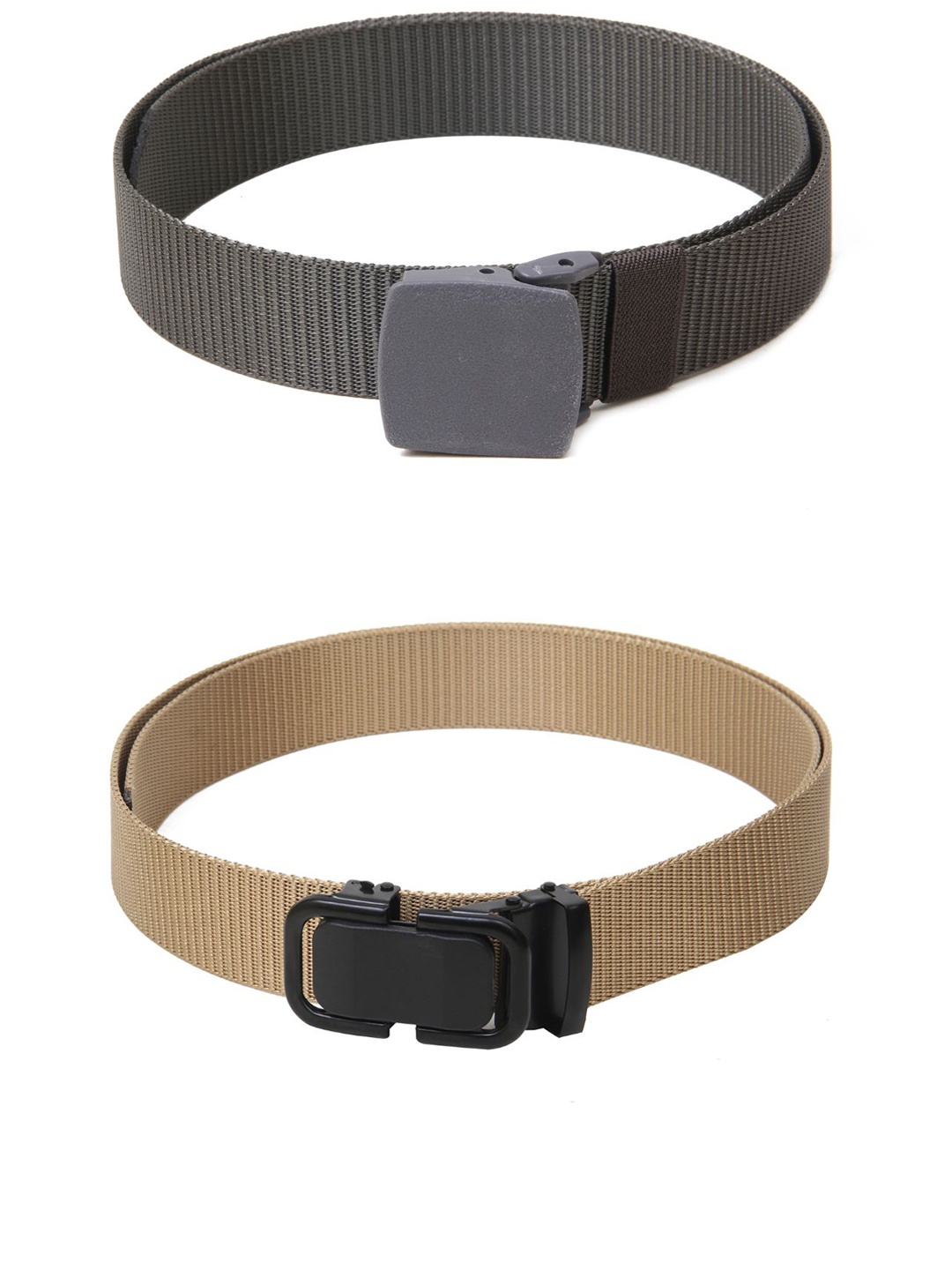 

Calvadoss Men Set of 2 Textured Belt, Grey