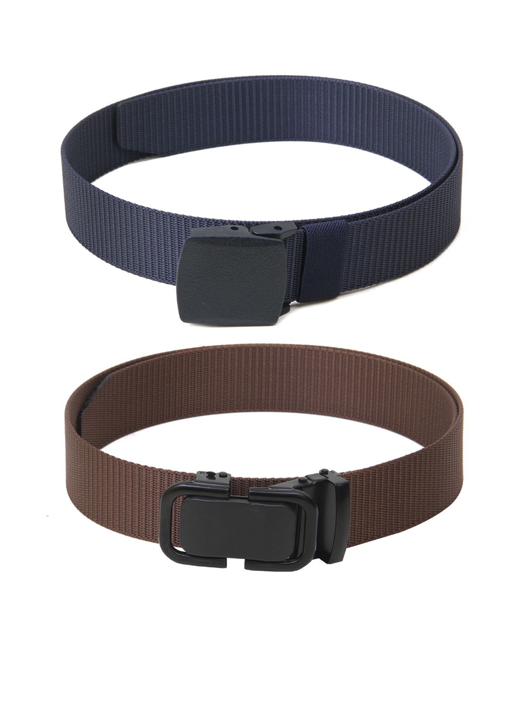 

Calvadoss Men Set of 2 Textured Belt, Navy blue